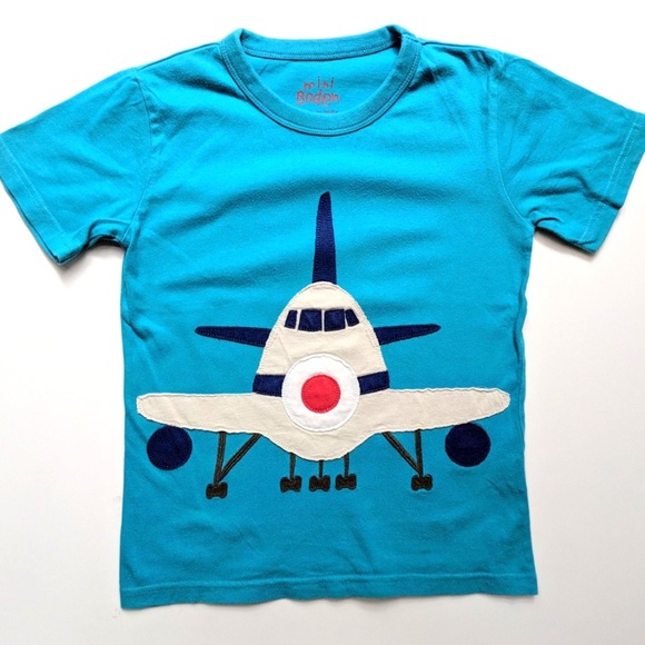 NEW Mini Boden Appliqué T Shirt Tee Age 4 to 5 Blue Spider